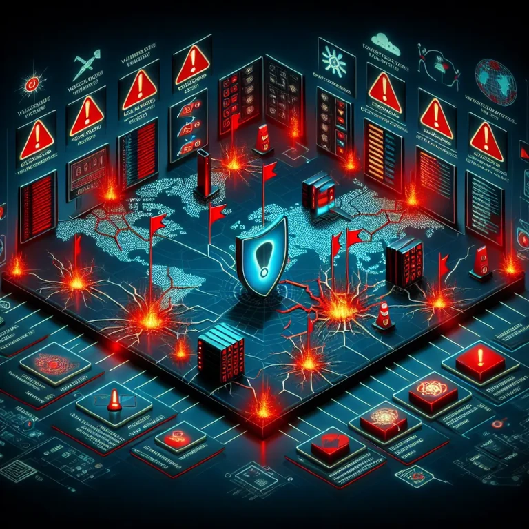 Image showing a network-based vulnerability assessment that identifies weak points in servers, firewalls, and other network devices.