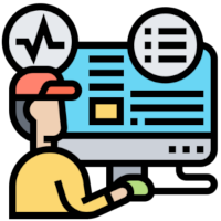 Small icon for Industrial Control Systems (ICS) and SCADA security category